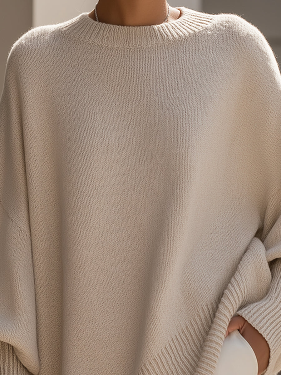 Wool Blend Jumper in Beige – Casual Wear, Everyday Comfort