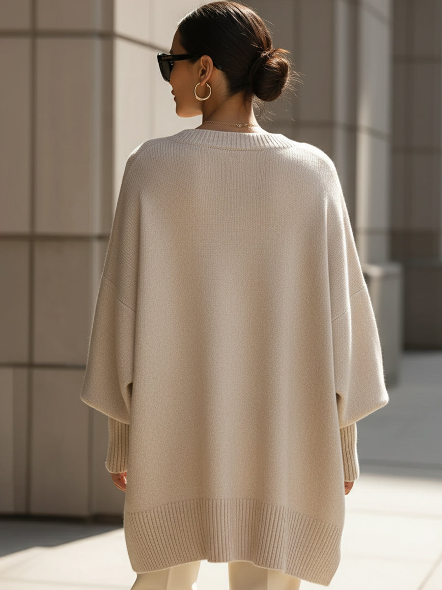 Wool Blend Jumper in Beige – Casual Wear, Everyday Comfort