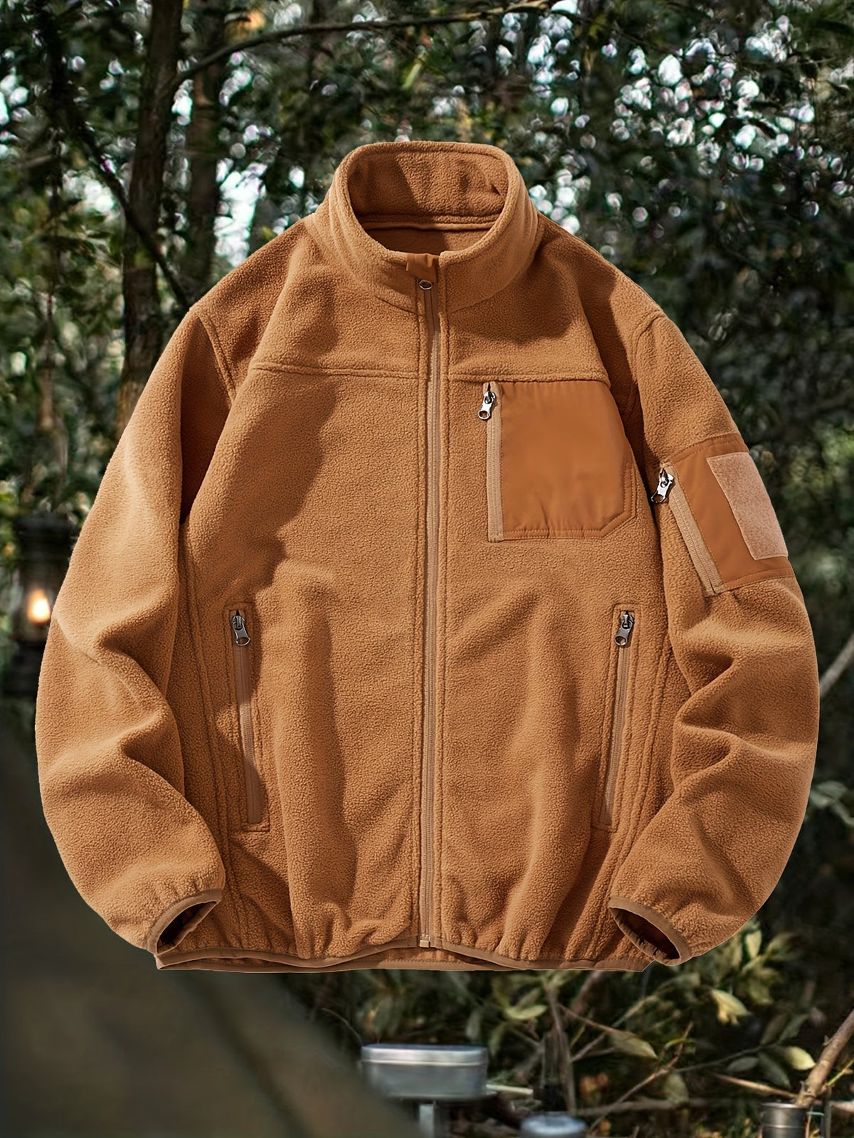 Rugged Full-Zip Outdoor Jacket – Cosy, Durable, Ideal for Camping, Hiking