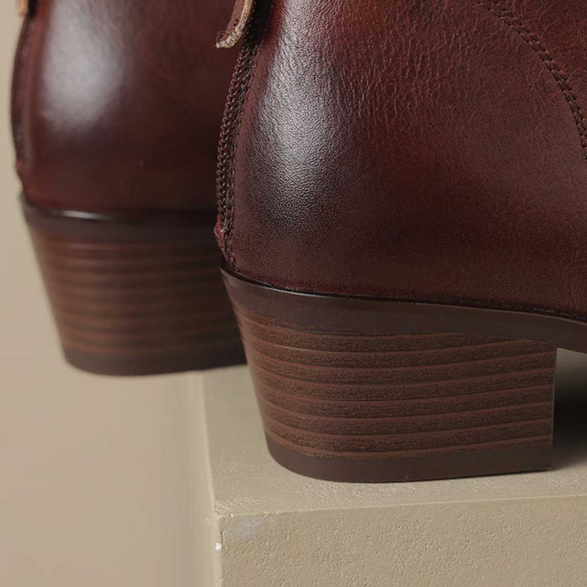 Elegant Ankle Boots in Black Leather – Office, Casual Wear