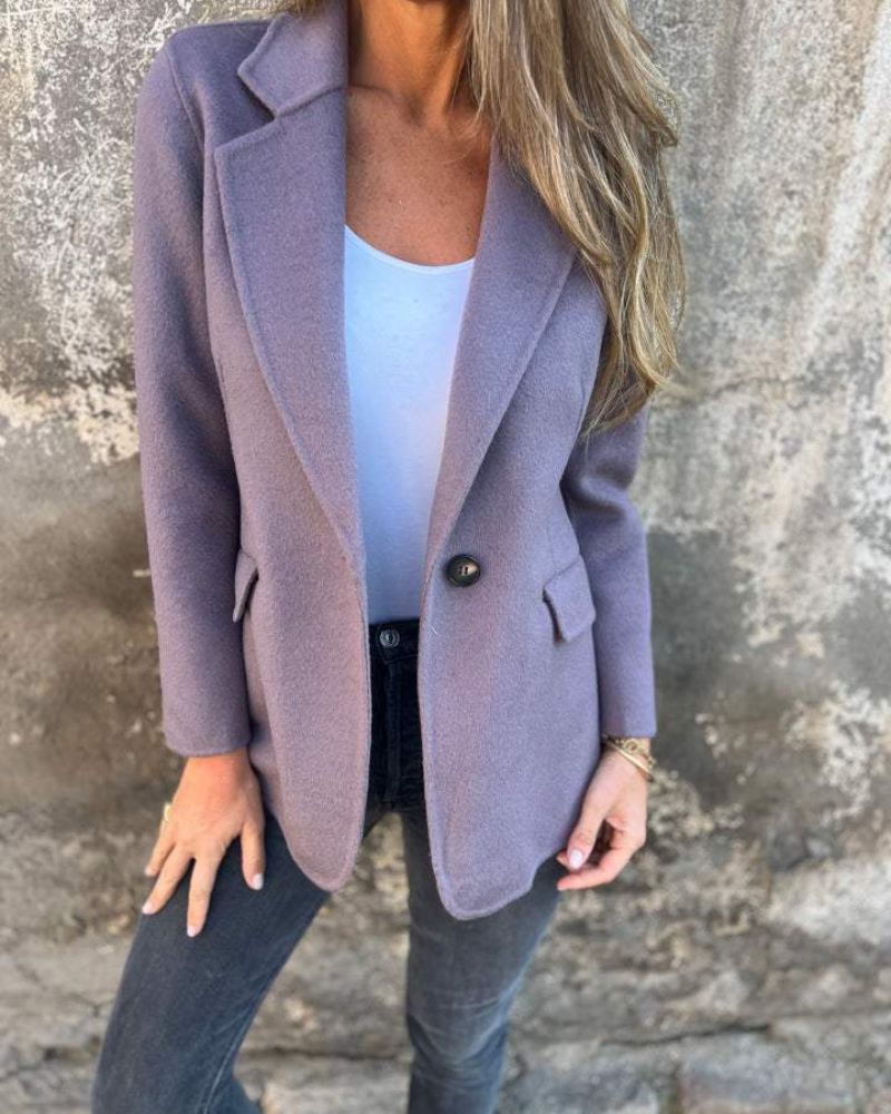 Classic Blazer in Beige & Black – Office, Casual Wear