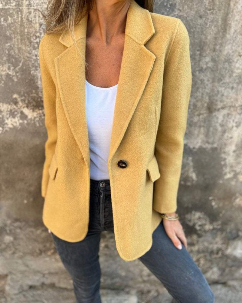 Classic Blazer in Beige & Black – Office, Casual Wear