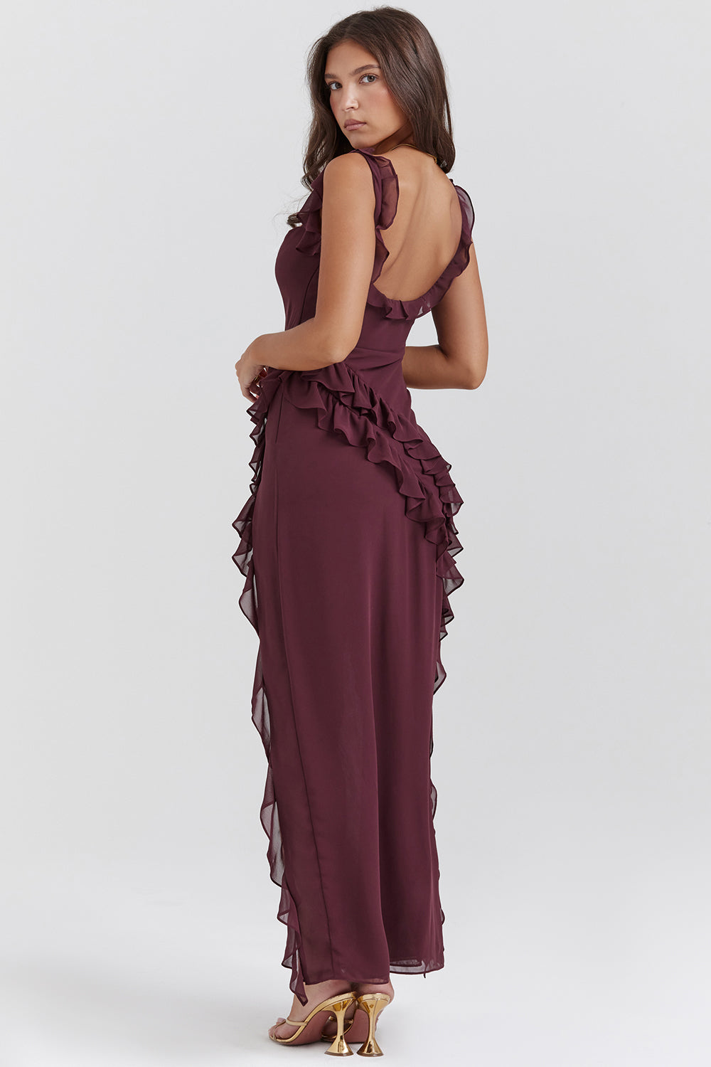 Square-Neck Maxi Dress – Square Neck, Occasion Gown for Weddings & Events