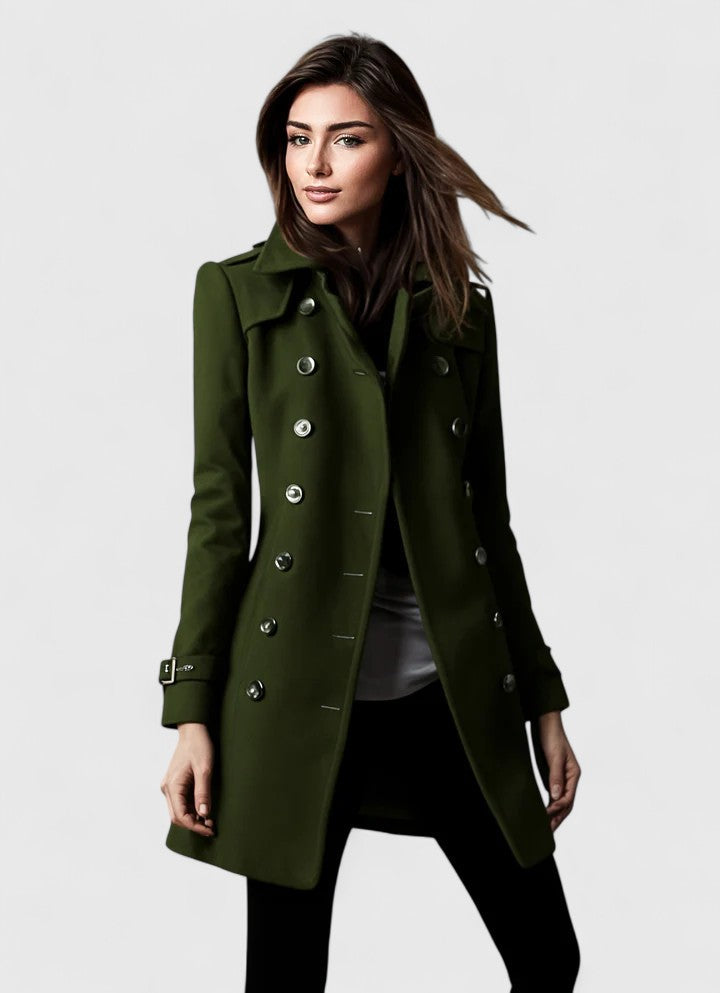 Elegant Coat with Button Detail – Smart Casual, Evening Wear