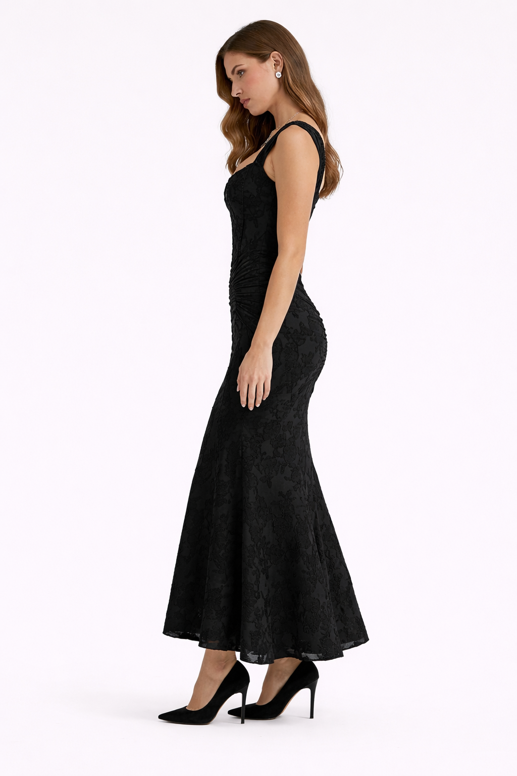 Luminous Neutral Satin Bias Cut Midi Dress Women UK – Elegant Evening Wear, Wedding Guest