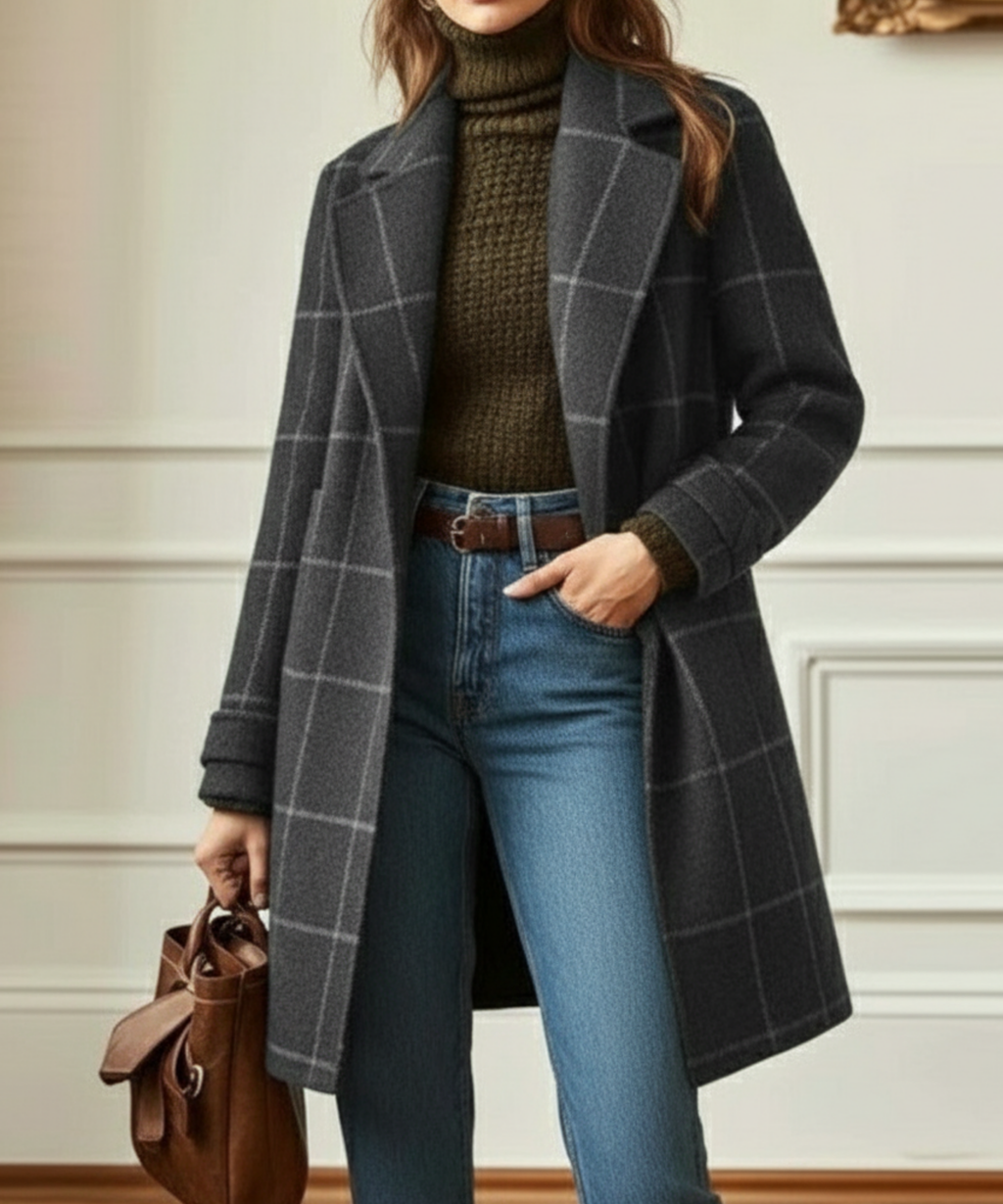 Wool Check Coat – Warm Layering, Stylish Everyday Wear