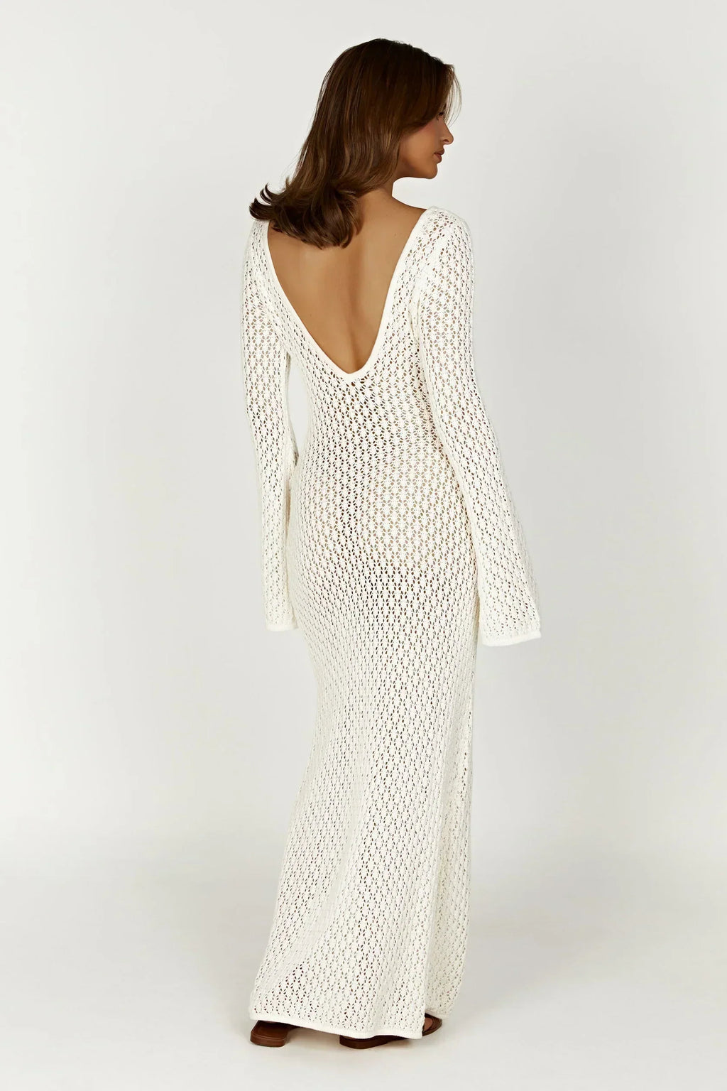 Viscose Maxi Dress – Long Sleeve, Occasion Gown for Weddings & Events