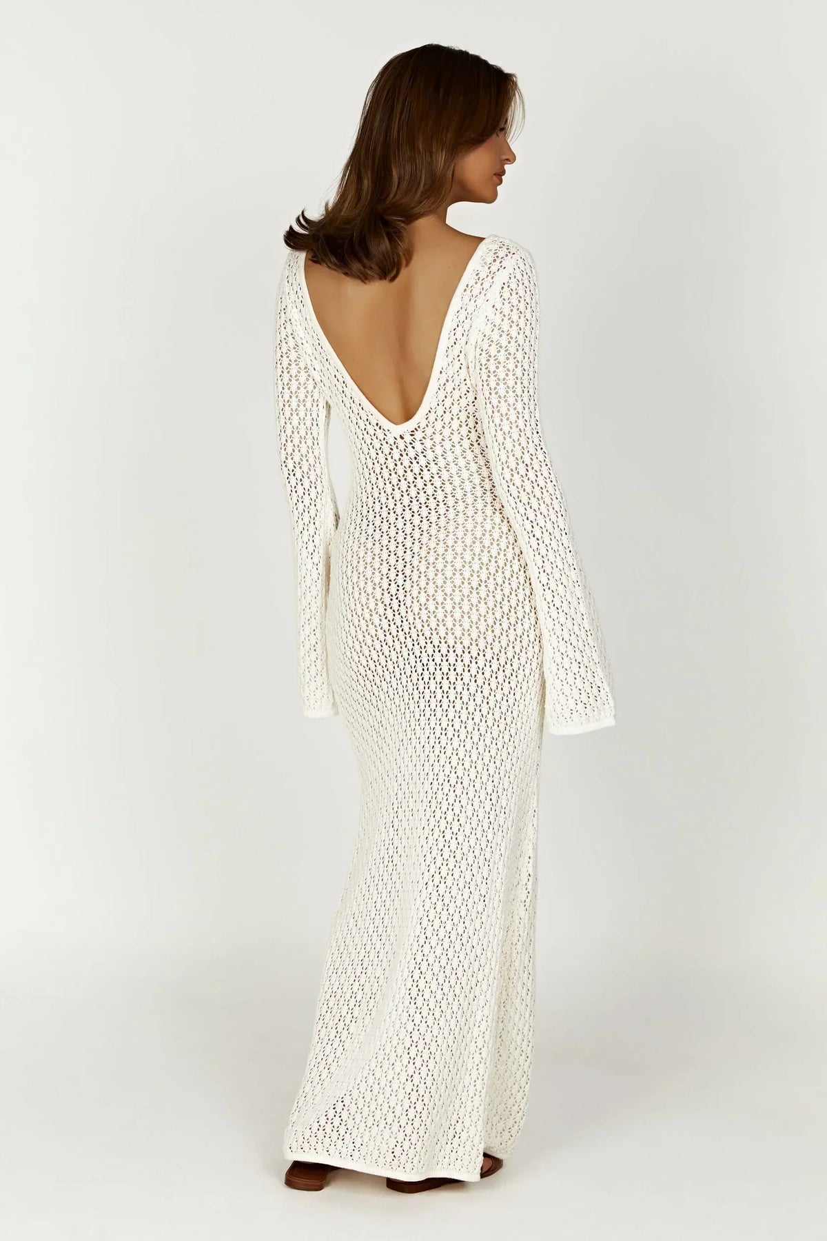 Viscose Maxi Dress – Long Sleeve, Occasion Gown for Weddings & Events