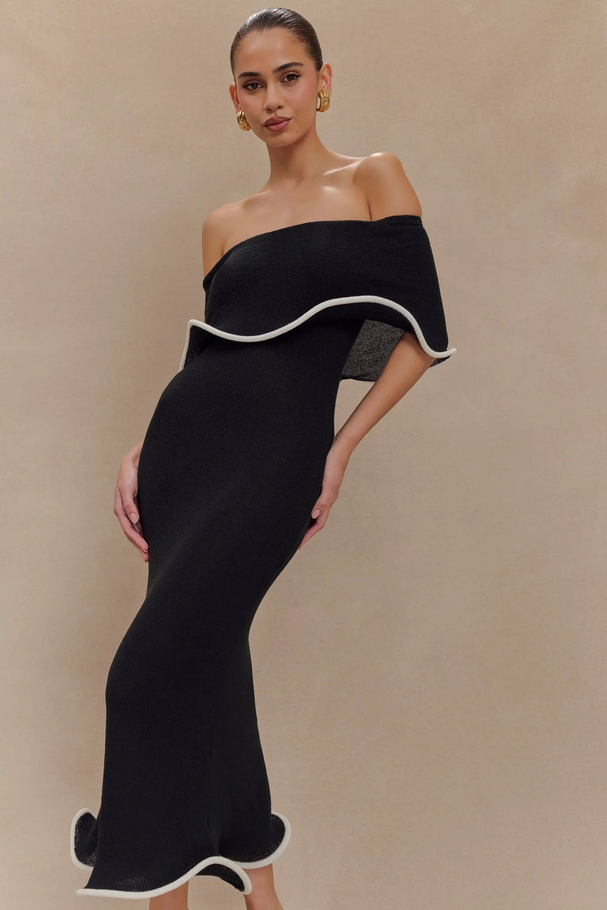 Knit Midi Dress – Occasion Gown for Weddings & Events
