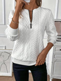 White Cable Knit Jumper – Casual Wear, Everyday Style