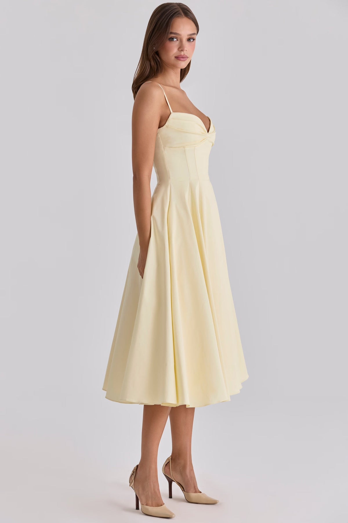 Cotton Midi Dress – Occasion Gown for Weddings & Events