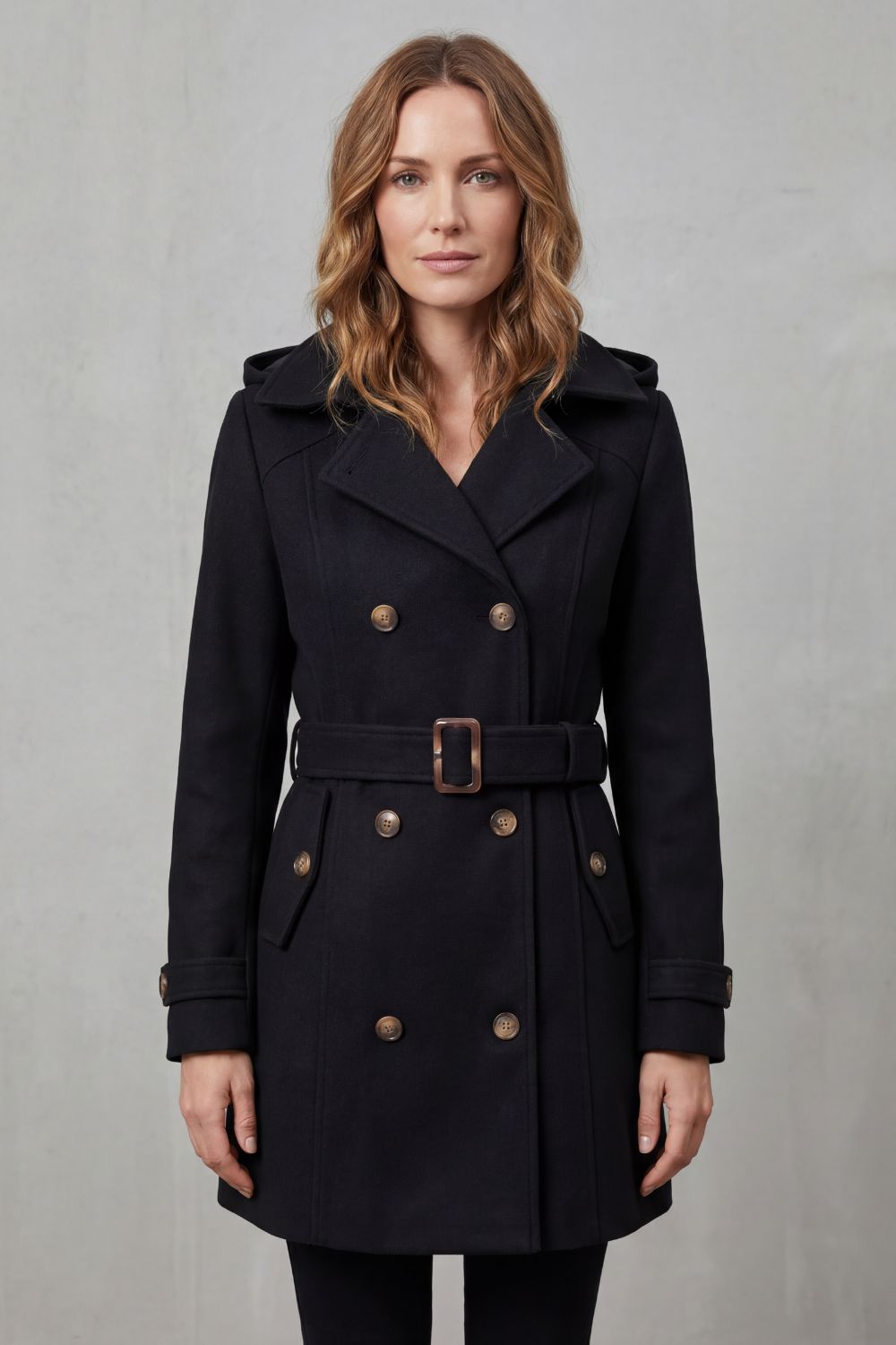 Women's Hooded Trench Coat, Custom Tailored Fit – Casual Wear, Outdoor Activities