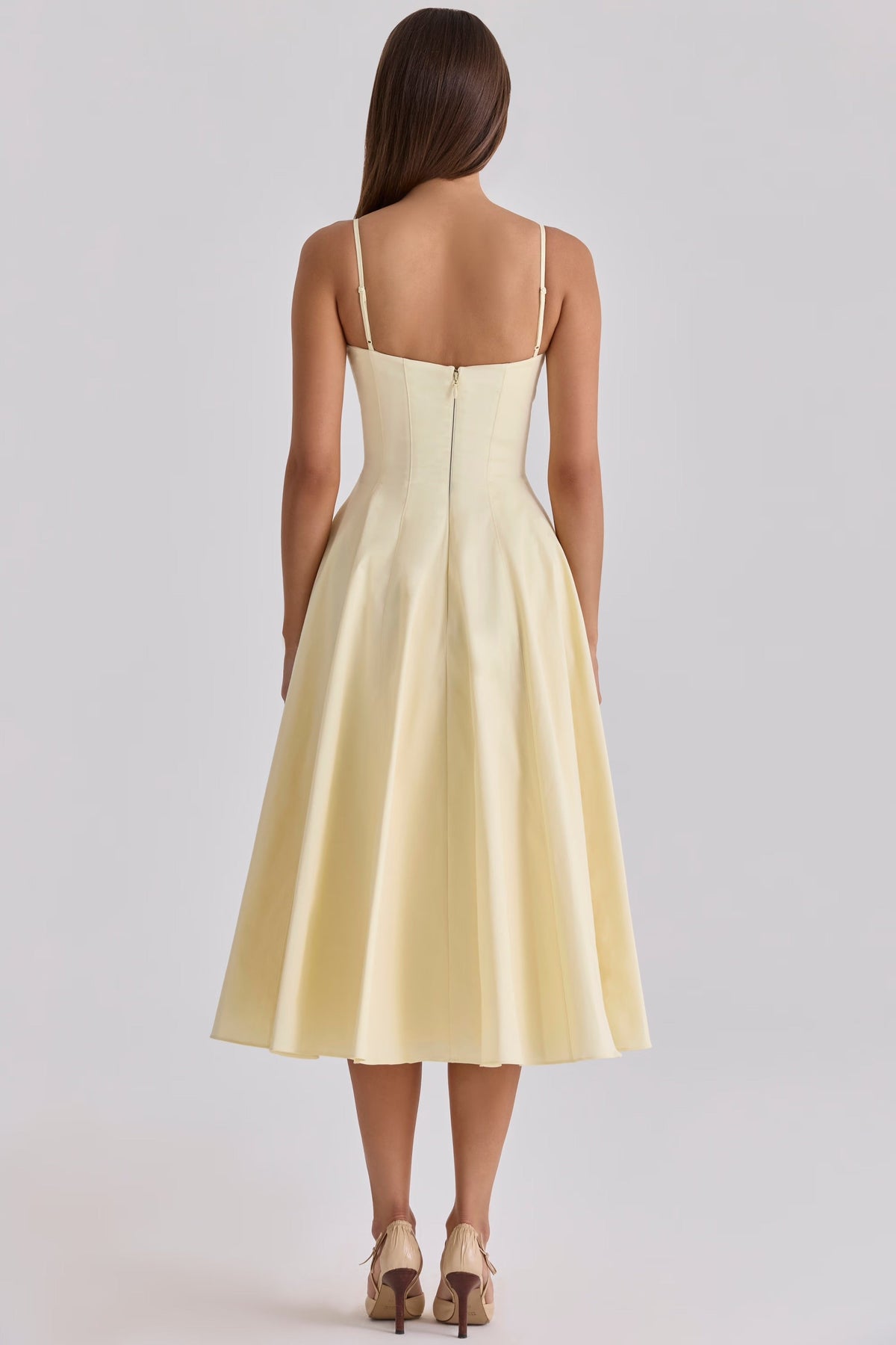 Cotton Midi Dress – Occasion Gown for Weddings & Events