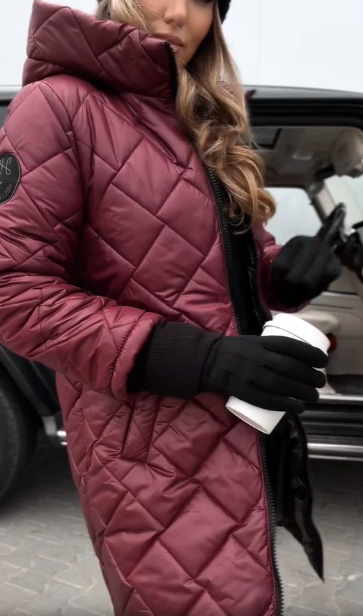 Quilted Puffer Jacket with Hood – Casual Wear, Outdoor Activities