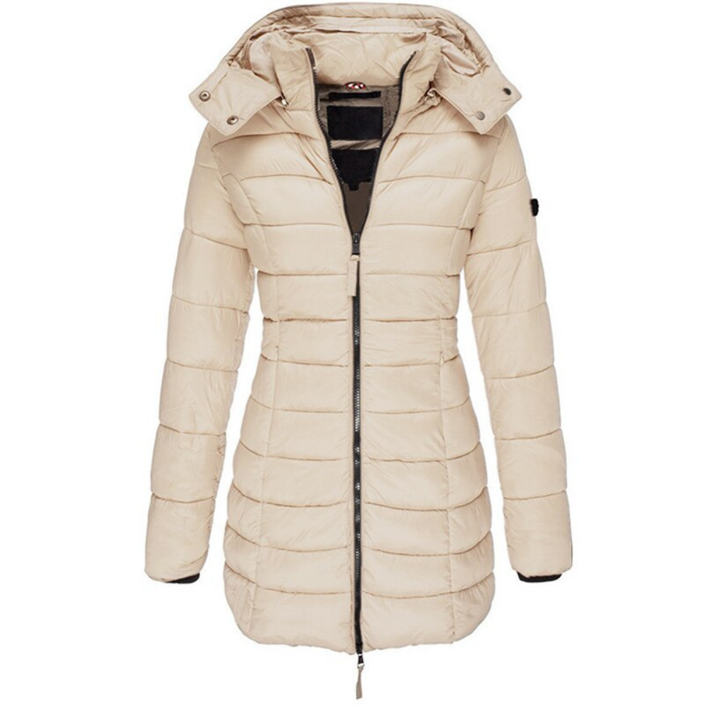 Comfortable Hooded Down Jacket with Zip – Outdoor, Casual Wear
