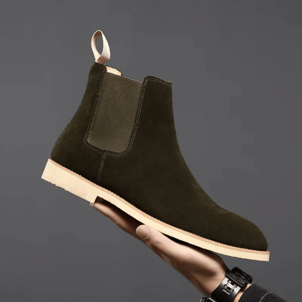 Men's Chelsea Boots with Elastic Gusset and Pull Tab – Casual, Office