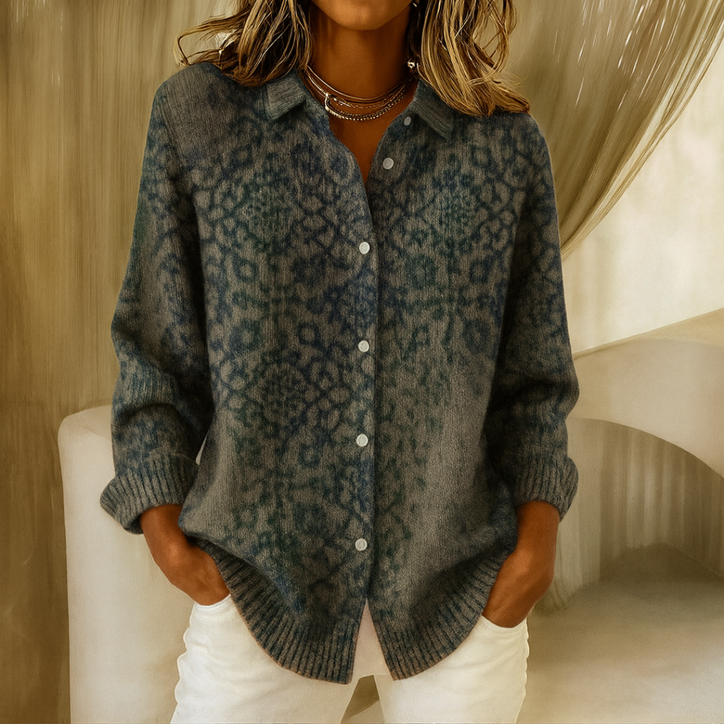 Plaid Long Cardigan in Blue and Red – Casual, Stylish Layering