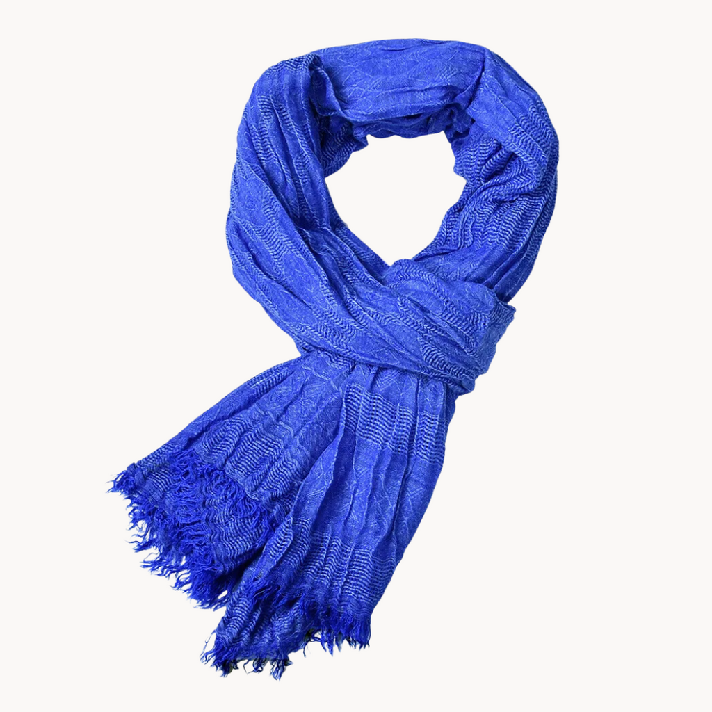 Cotton Linen Scarf in Grey – Lightweight, Versatile, Casual Wear, Gift
