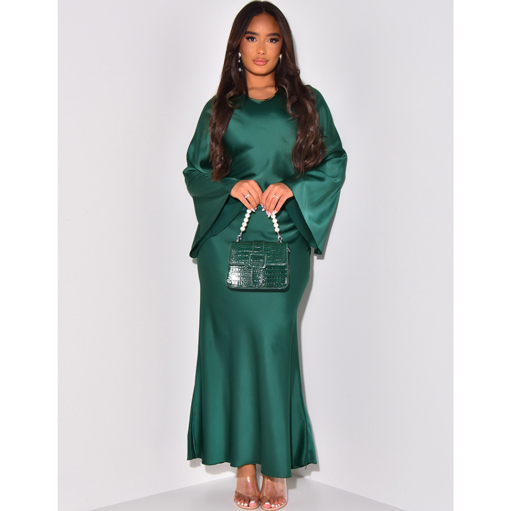 Satin Maxi Dress – Occasion Gown for Weddings & Events