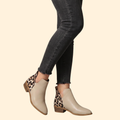 Women's Leather Low Heel Boots – Stylish Footwear for Casual Outings, Everyday Wear