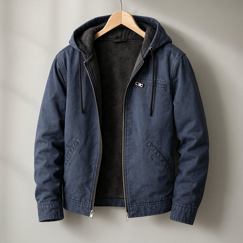 Lined Jacket in Brown and Green – Casual Wear, Outdoor Activities