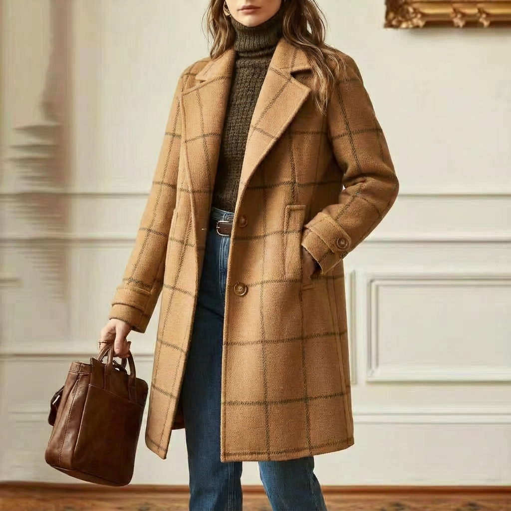 Wool Check Coat – Warm Layering, Stylish Everyday Wear