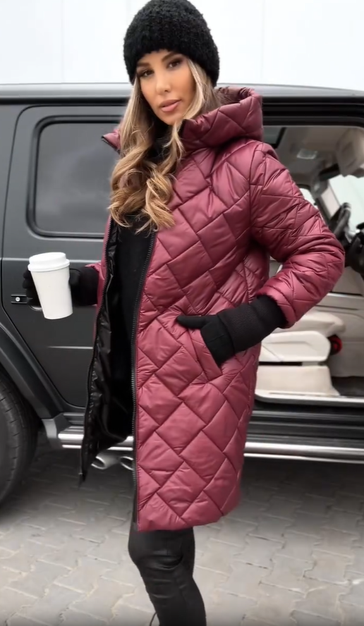 Quilted Puffer Jacket with Hood – Casual Wear, Outdoor Activities