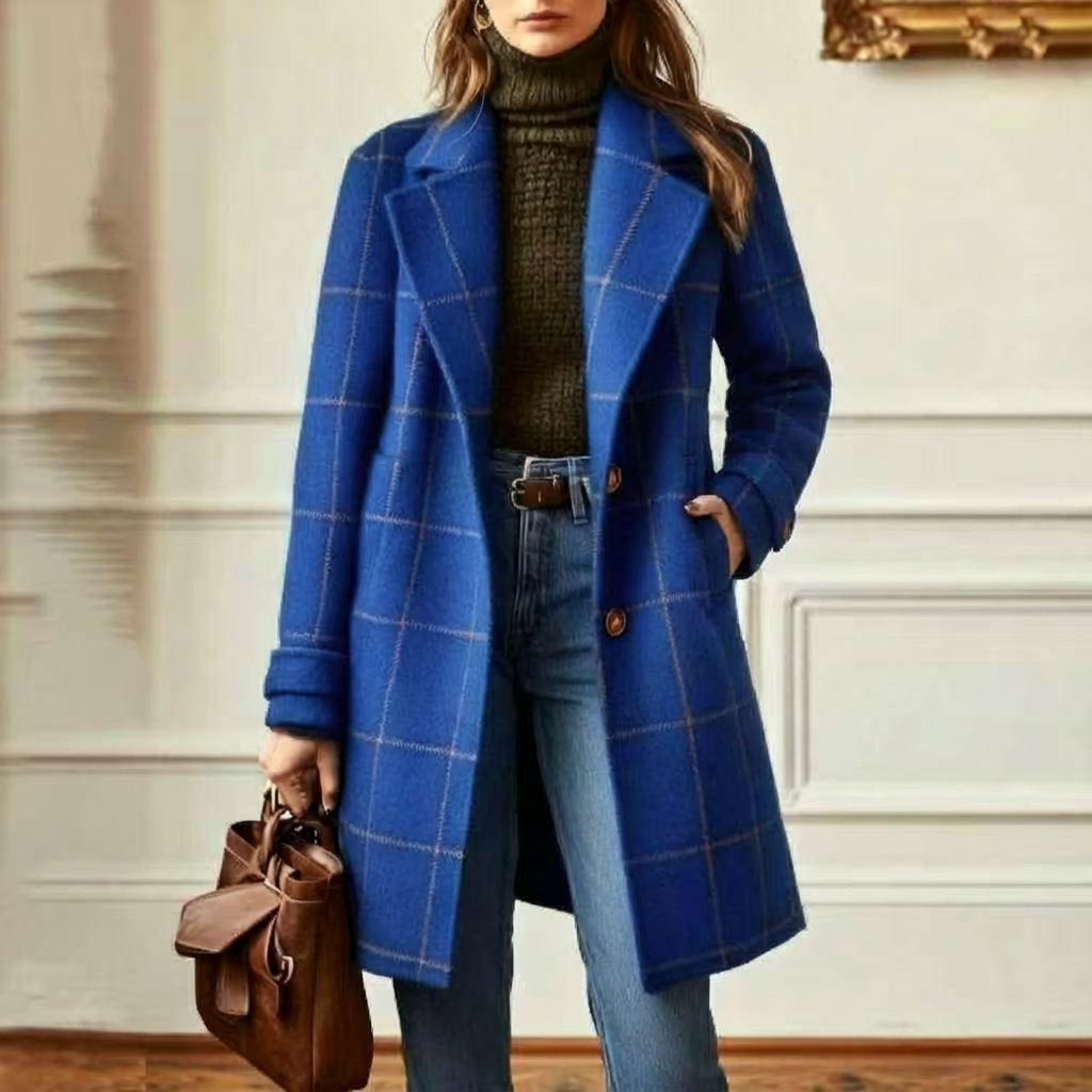 Wool Check Coat – Warm Layering, Stylish Everyday Wear