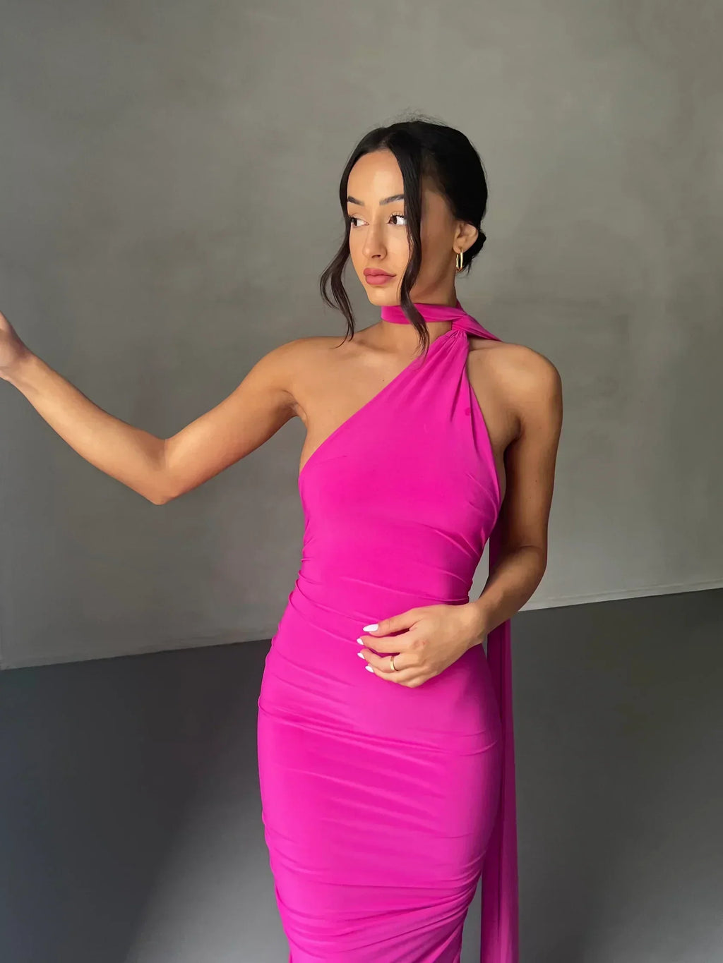 One-Shoulder Maxi Dress – Occasion Gown for Weddings & Events
