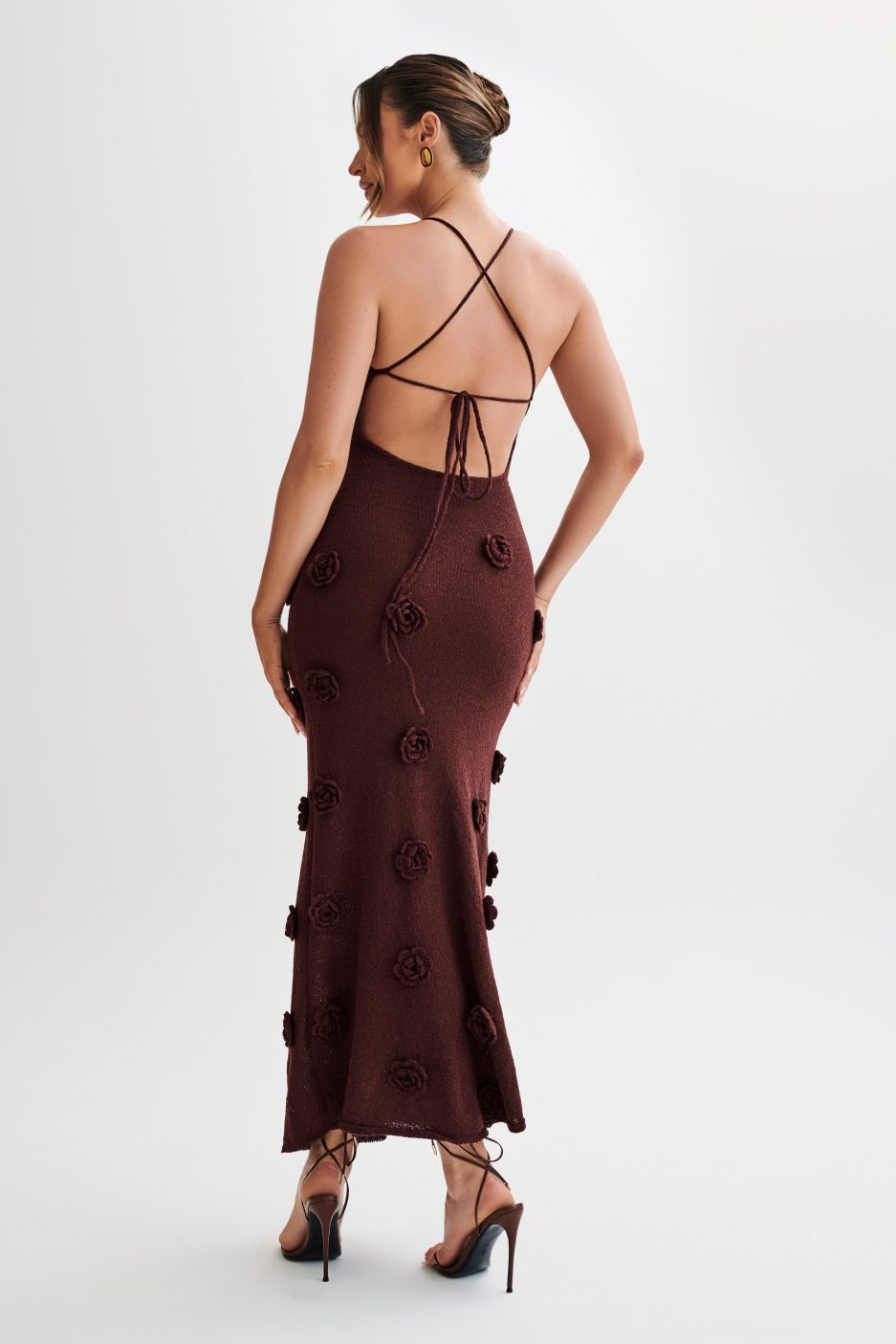 Viscose Floral V-Neck Maxi Dress – Occasion Gown for Weddings & Events