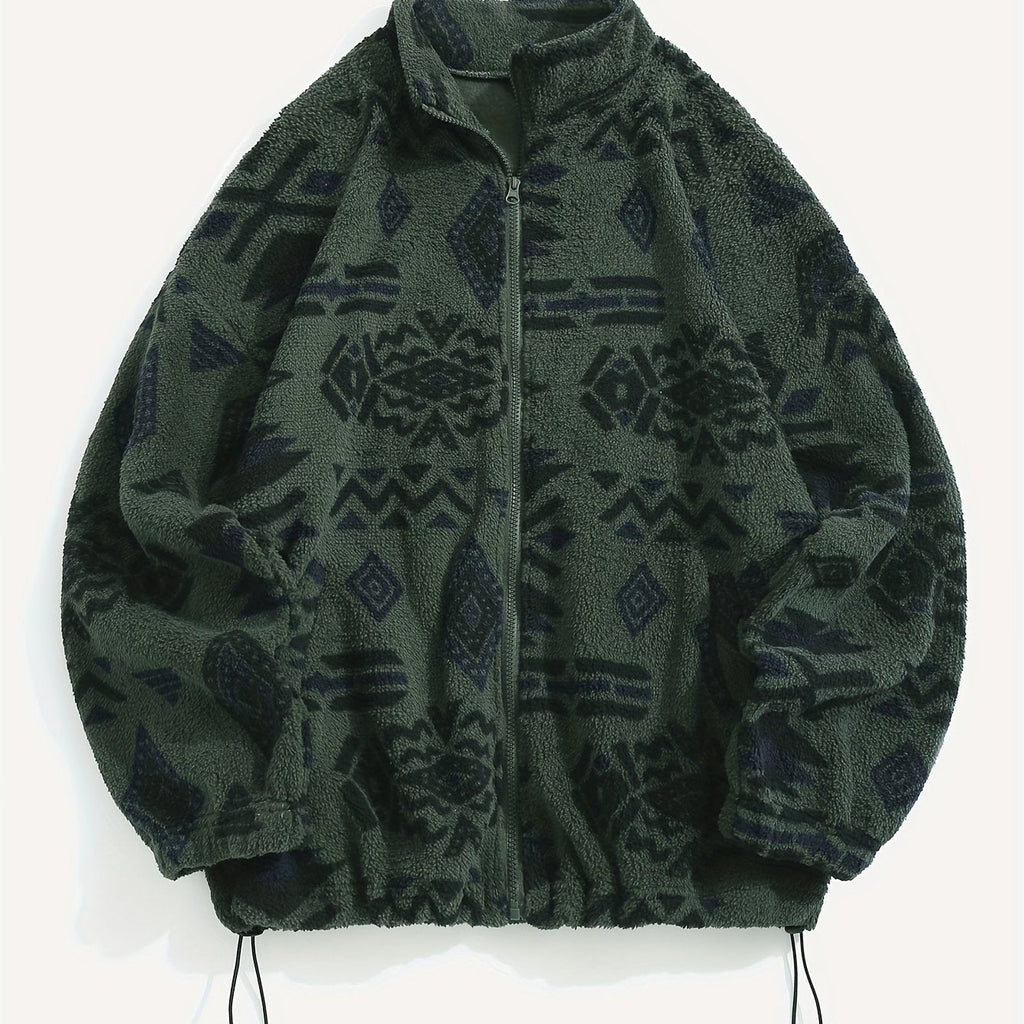 Patterned Zip-Up Jacket for Women | Lightweight, Casual Outerwear