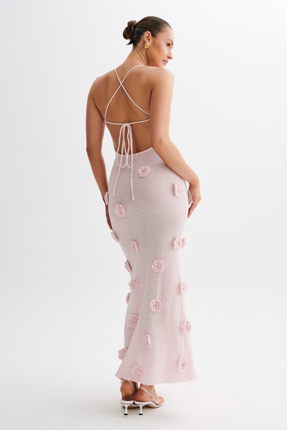 Viscose Floral V-Neck Maxi Dress – Occasion Gown for Weddings & Events