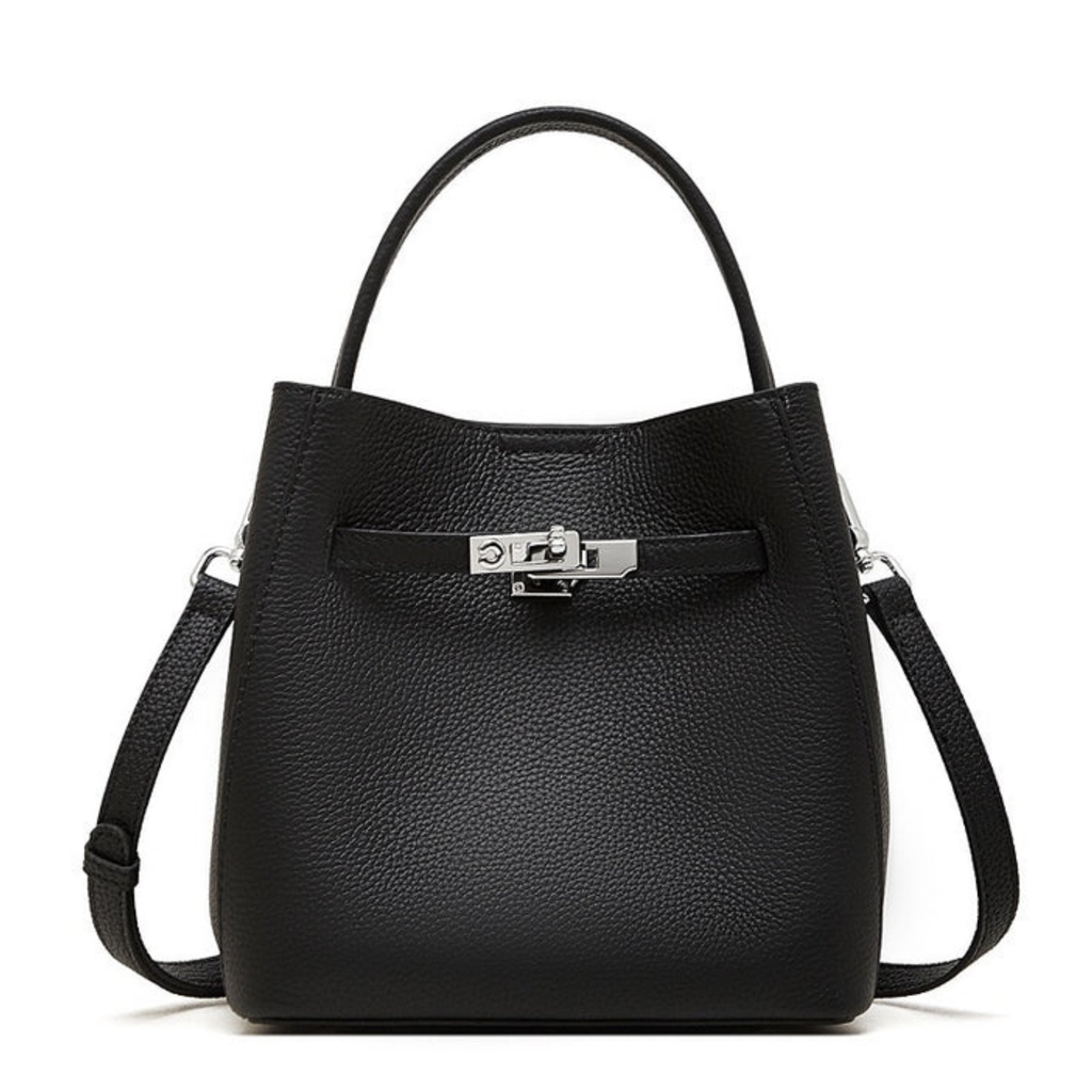 Leather Bucket Shoulder Bag – Everyday Handbag