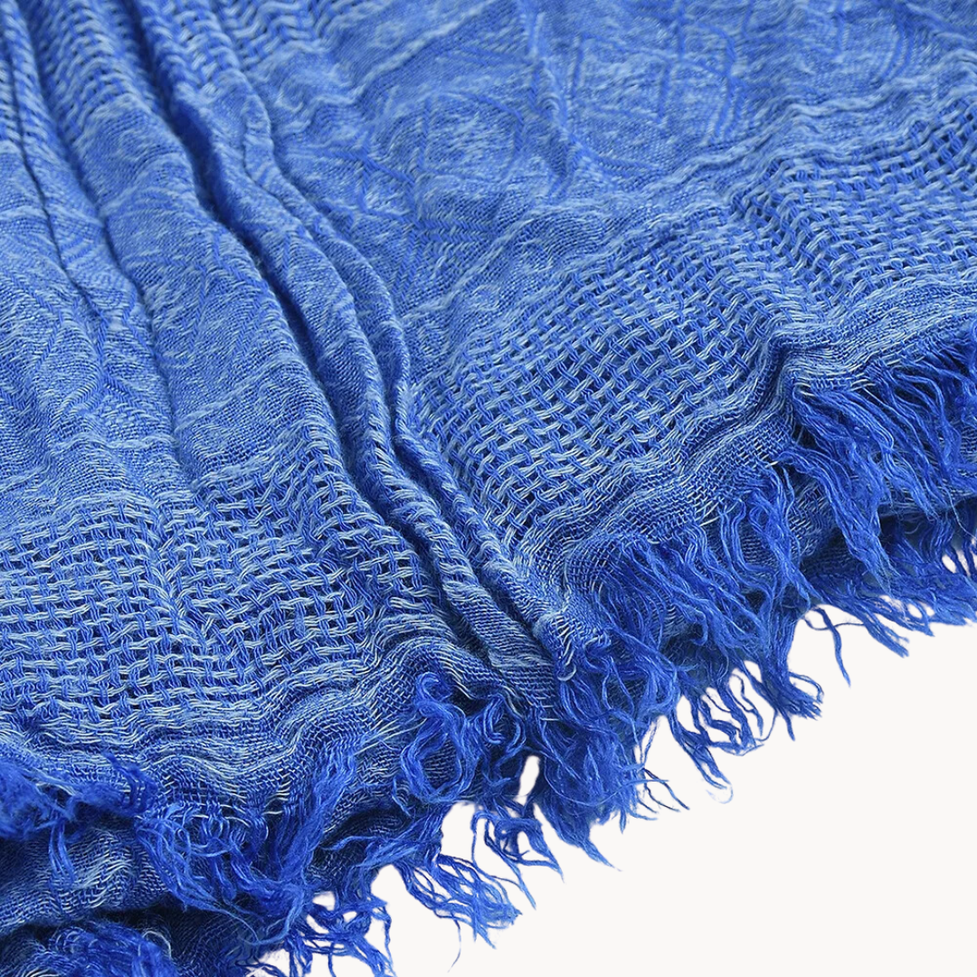 Cotton Linen Scarf in Grey – Lightweight, Versatile, Casual Wear, Gift
