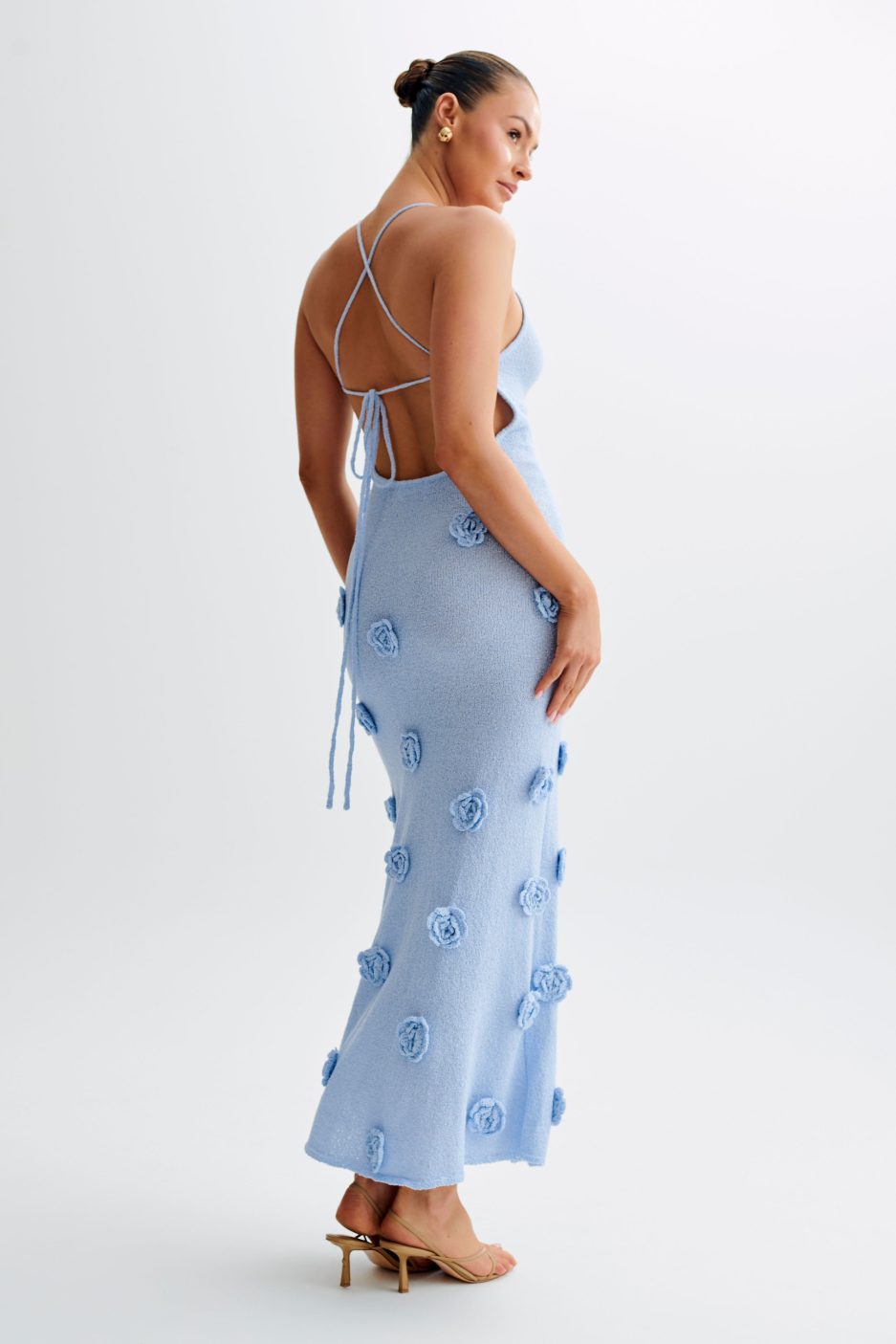 Viscose Floral V-Neck Maxi Dress – Occasion Gown for Weddings & Events