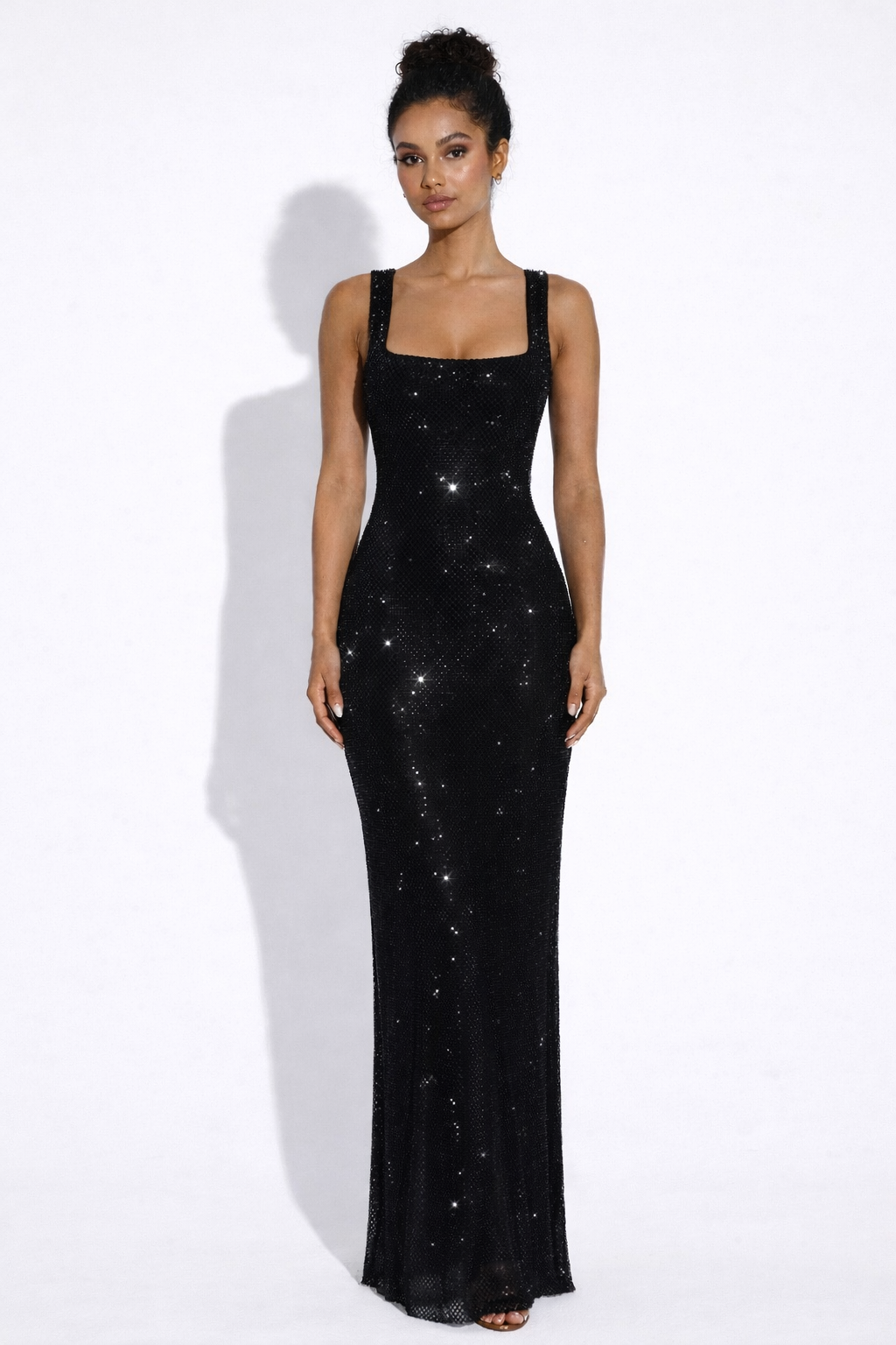 Square-Neck Maxi Dress – Square Neck, Occasion Gown for Weddings & Events