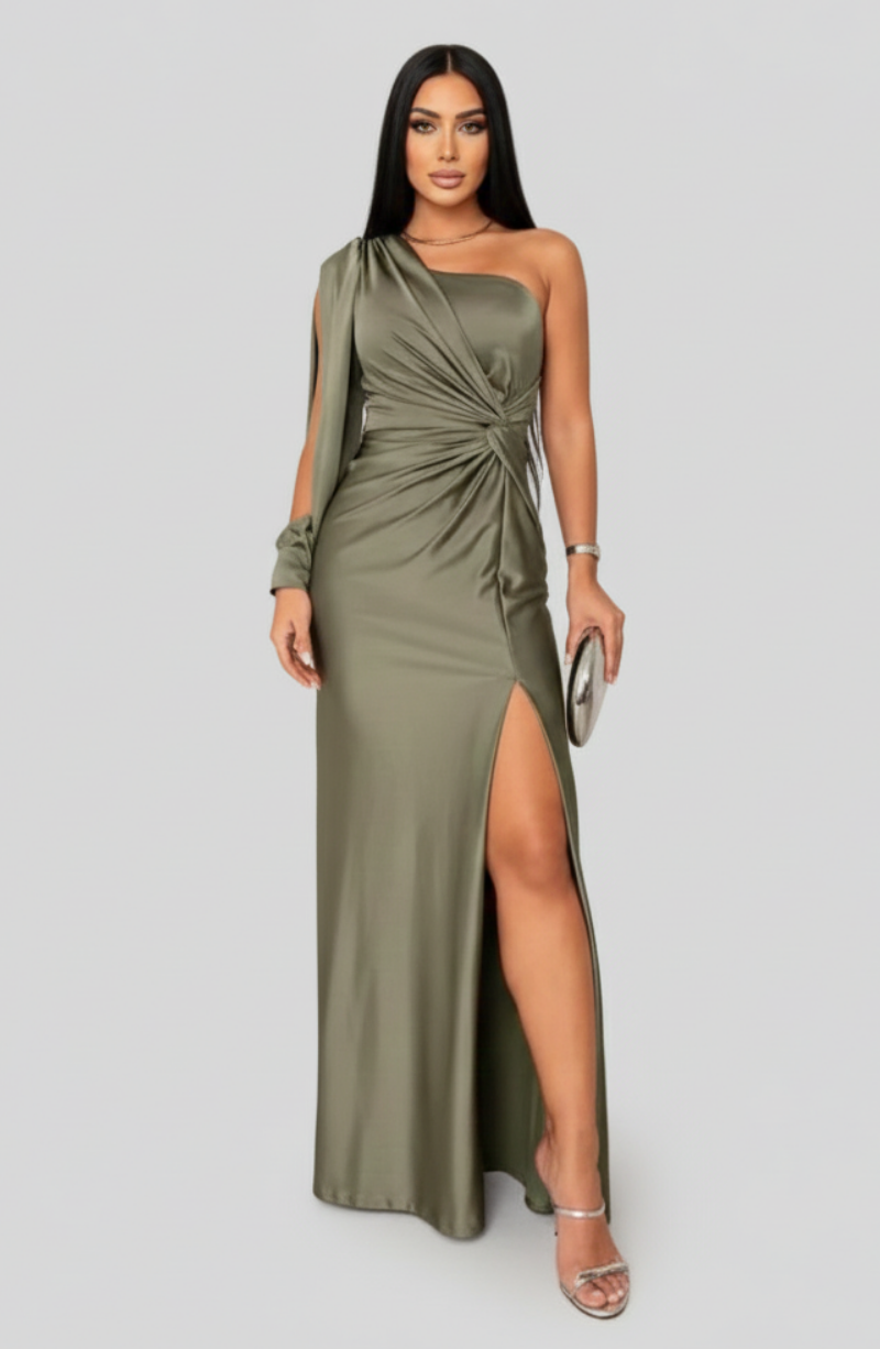 Satin Maxi Dress – Occasion Gown for Weddings & Events