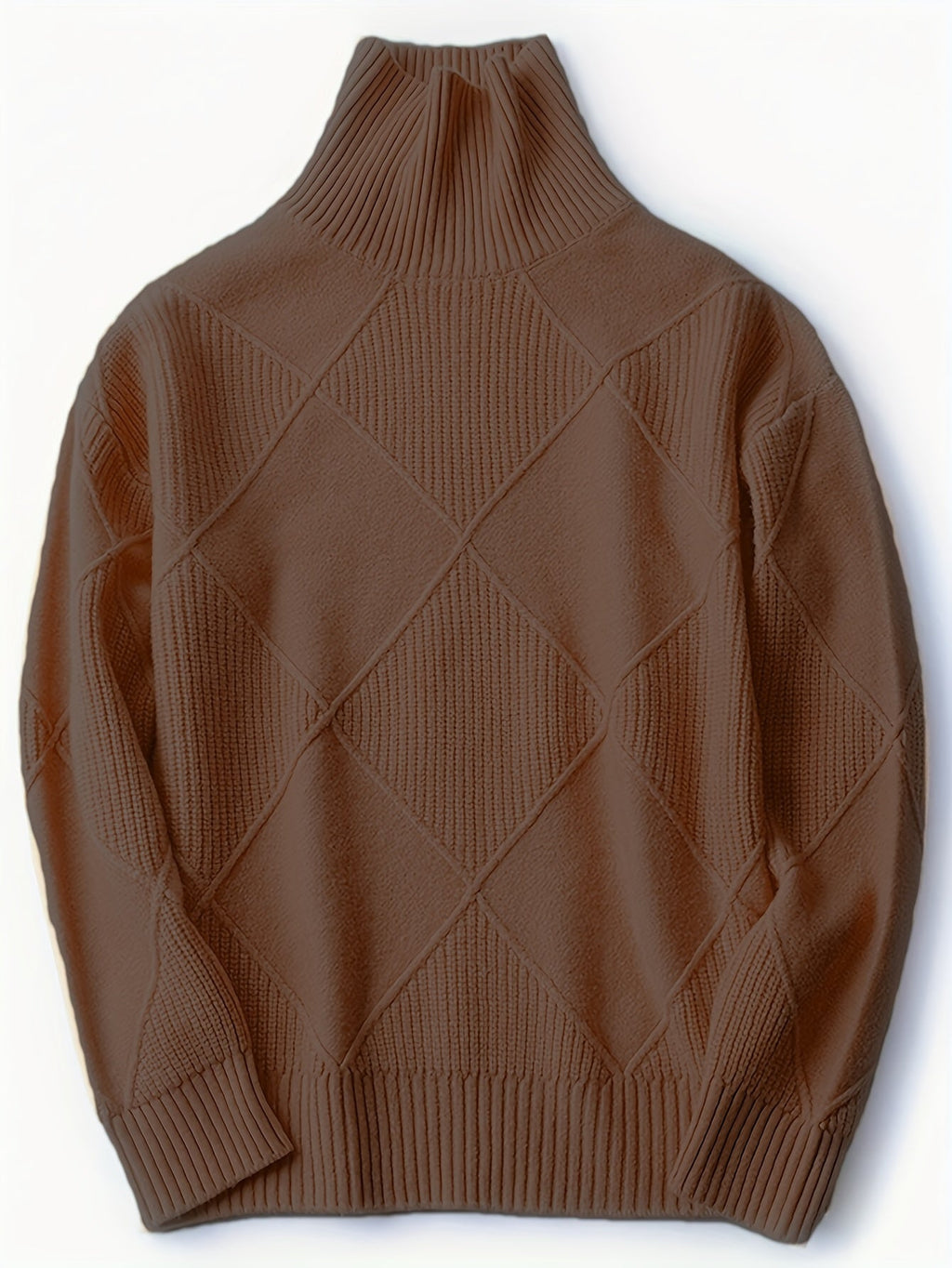 Textured Turtleneck Sweater | Knit Fabric | Casual Wear | Women's Apparel