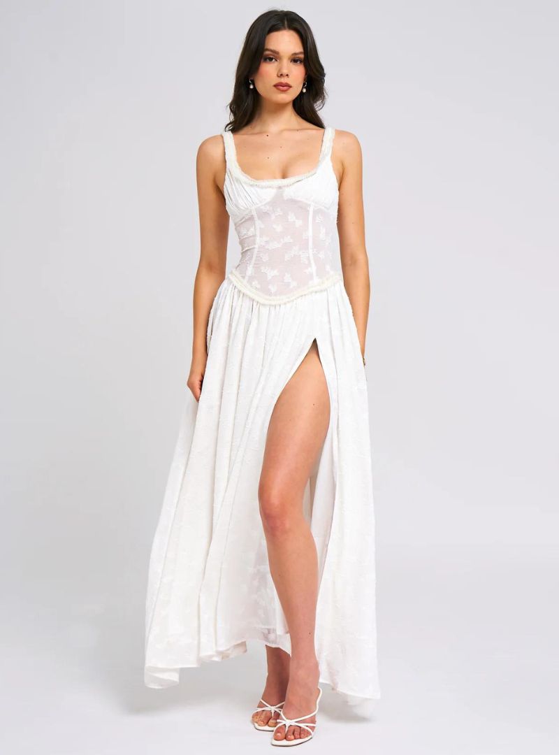Floral Maxi Dress Women UK – Ruched Detail Evening Gown, Wedding Guest Cocktail