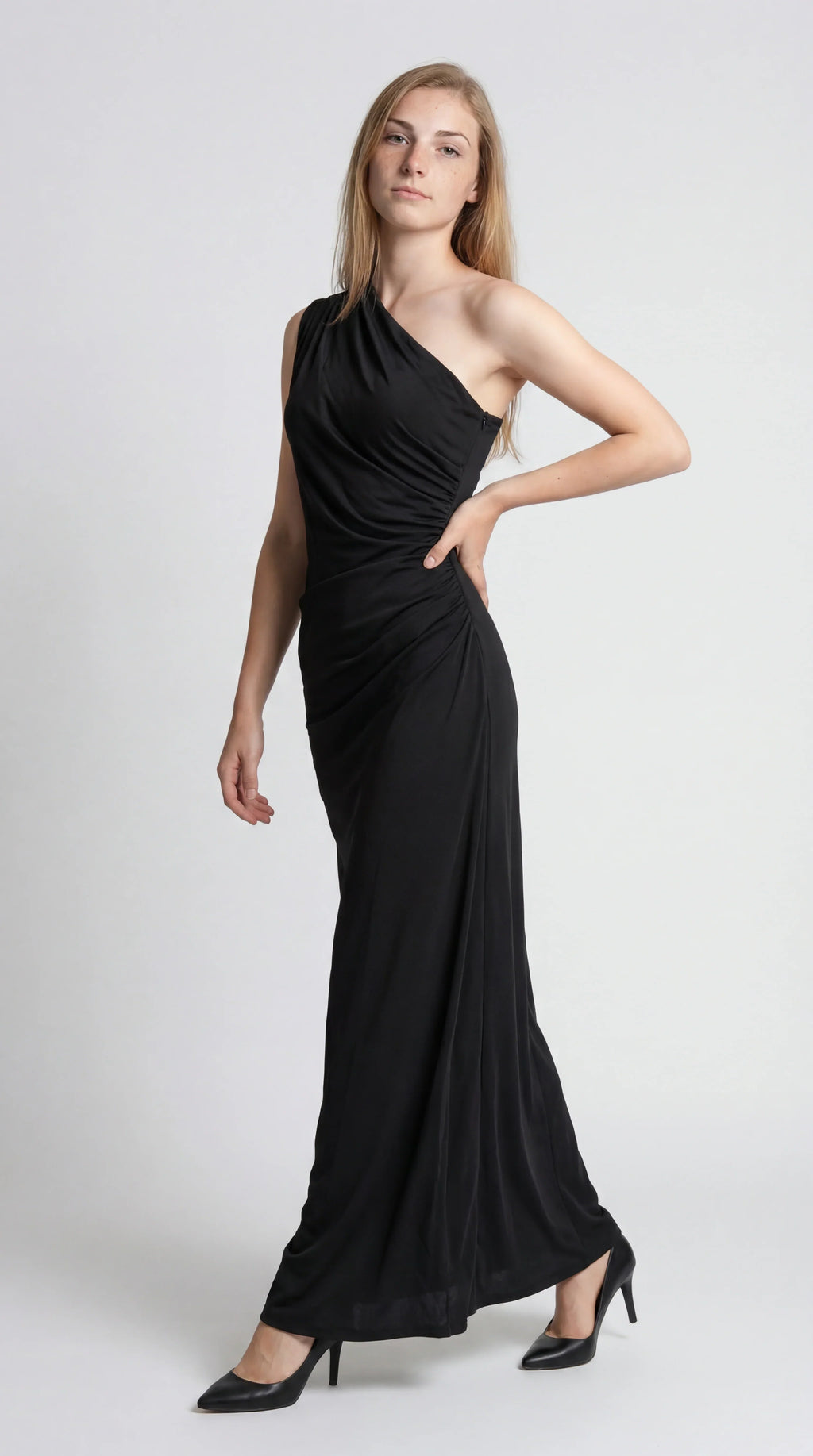 One-Shoulder Maxi Dress – One Shoulder, Tailored Fit, Occasion Gown for Weddings & Events