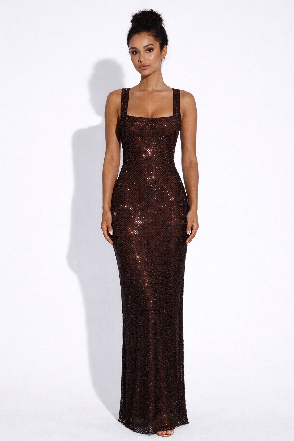 Square-Neck Maxi Dress – Square Neck, Occasion Gown for Weddings & Events