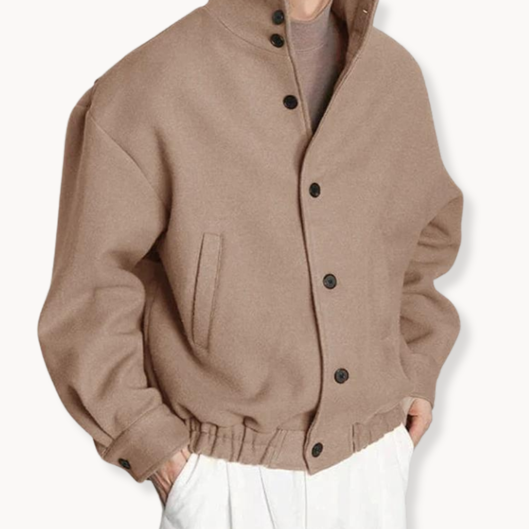 Oversized Jacket in Black and Beige – Casual Wear, Everyday Style
