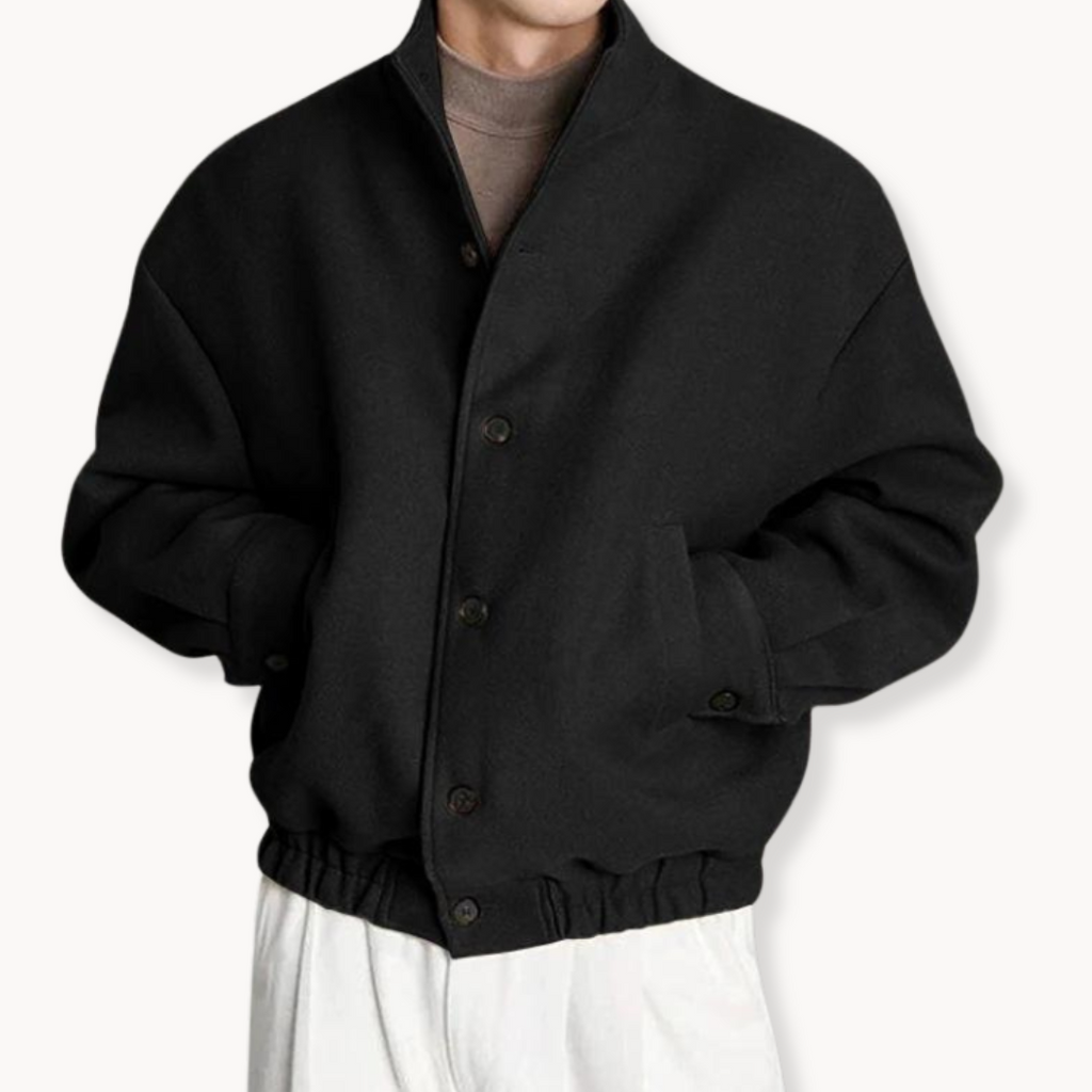 Oversized Jacket in Black and Beige – Casual Wear, Everyday Style