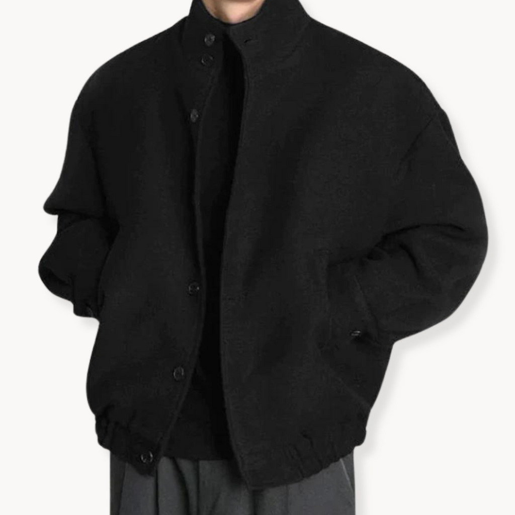Oversized Jacket in Black and Beige – Casual Wear, Everyday Style