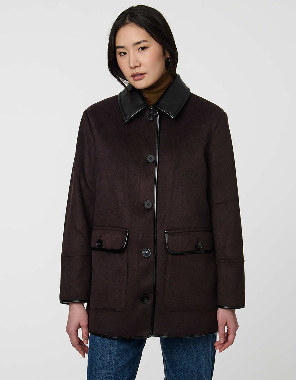 Utility Coat with Pockets – Casual Wear, Cold Weather