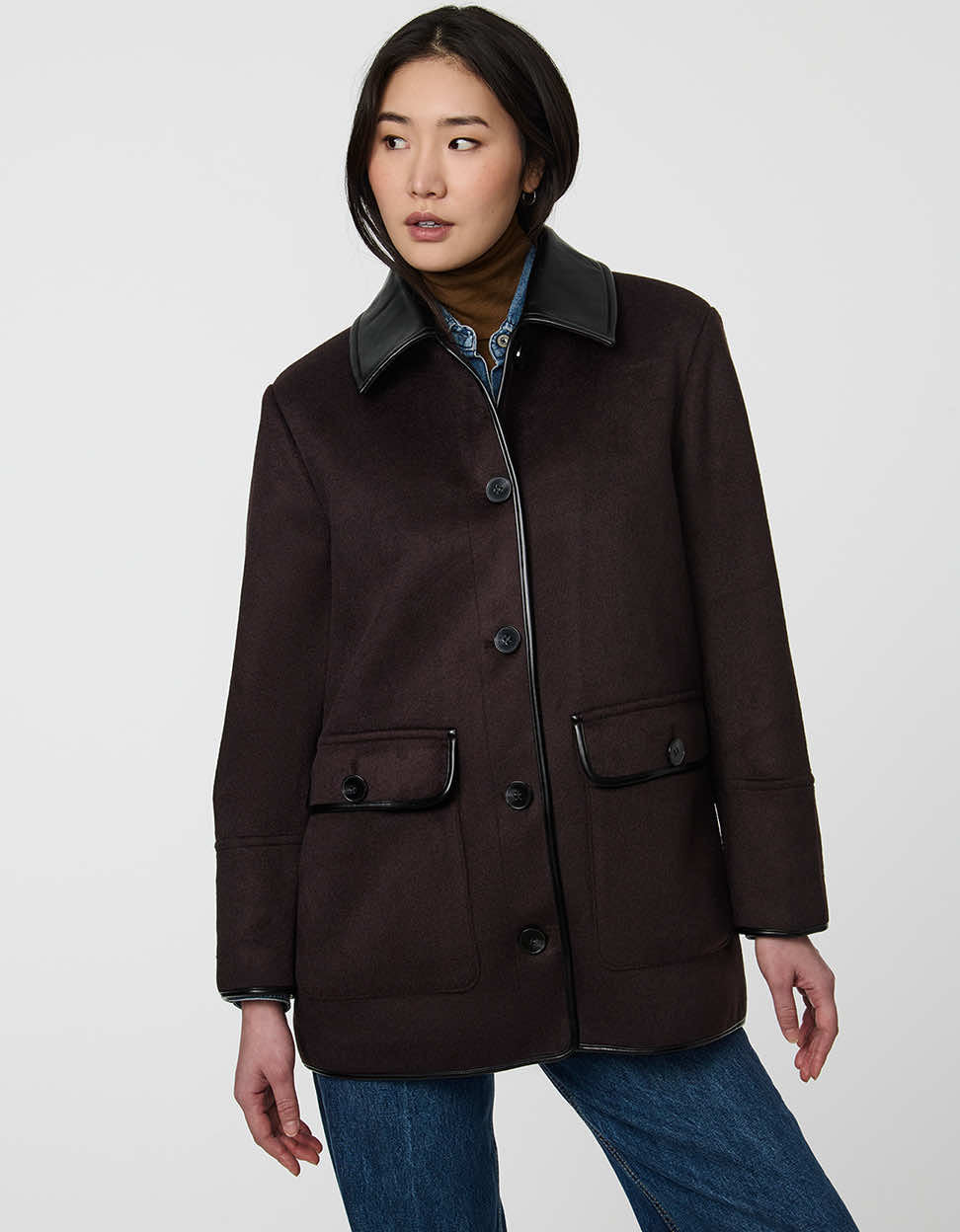 Utility Coat with Pockets – Casual Wear, Cold Weather