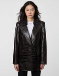 Croc Embossed Blazer – Office, Evening Wear