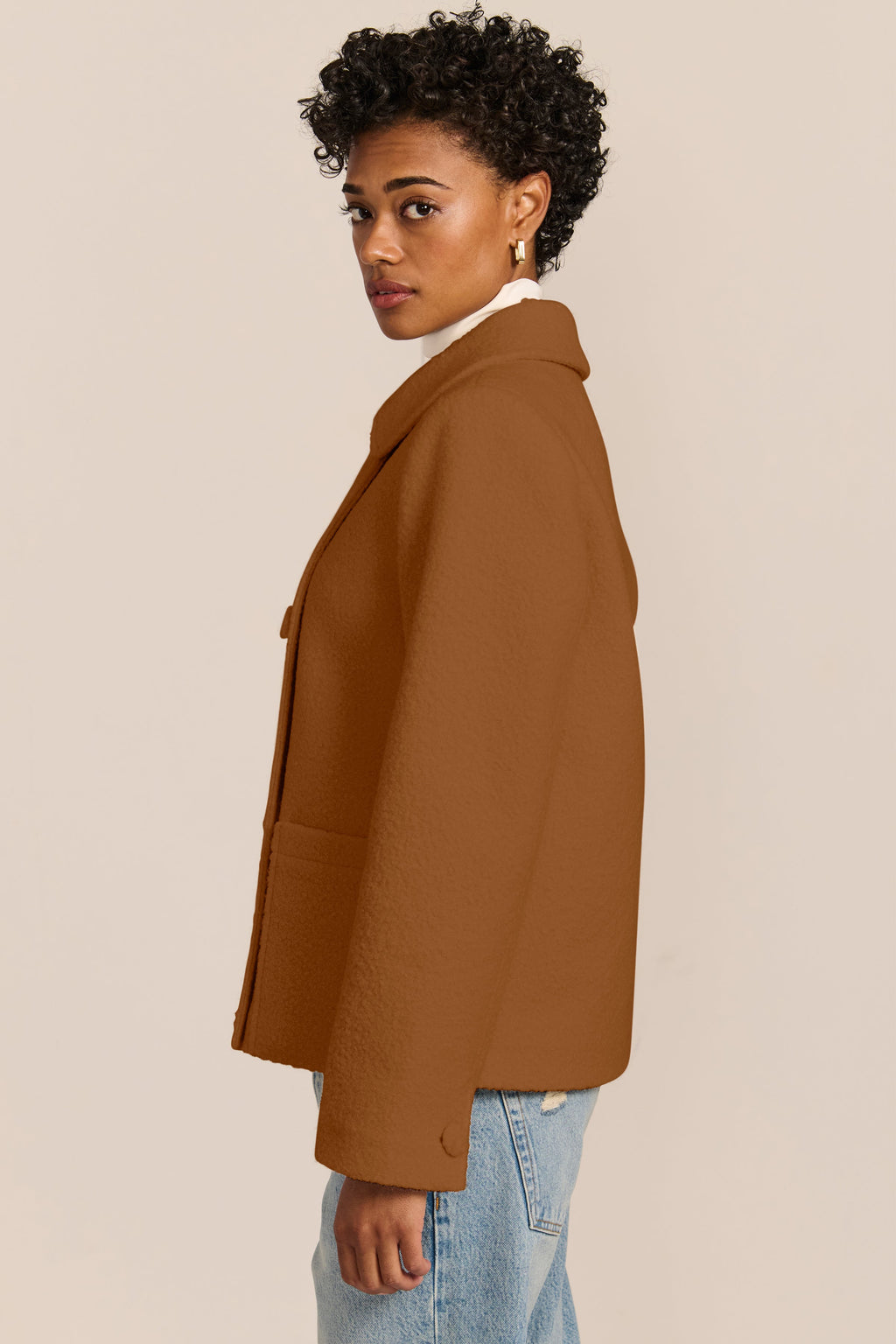 Double-Breasted Bouclé Jacket – Smart Casual, Office Wear
