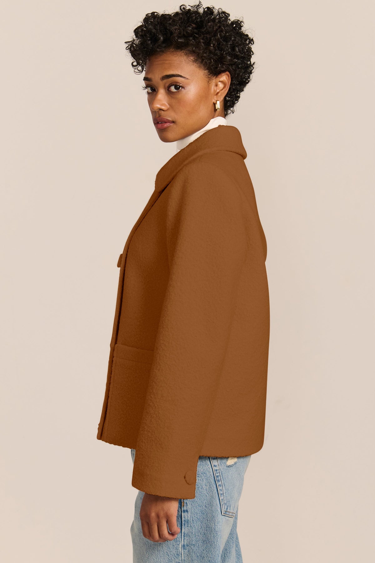 Double-Breasted Bouclé Jacket – Smart Casual, Office Wear