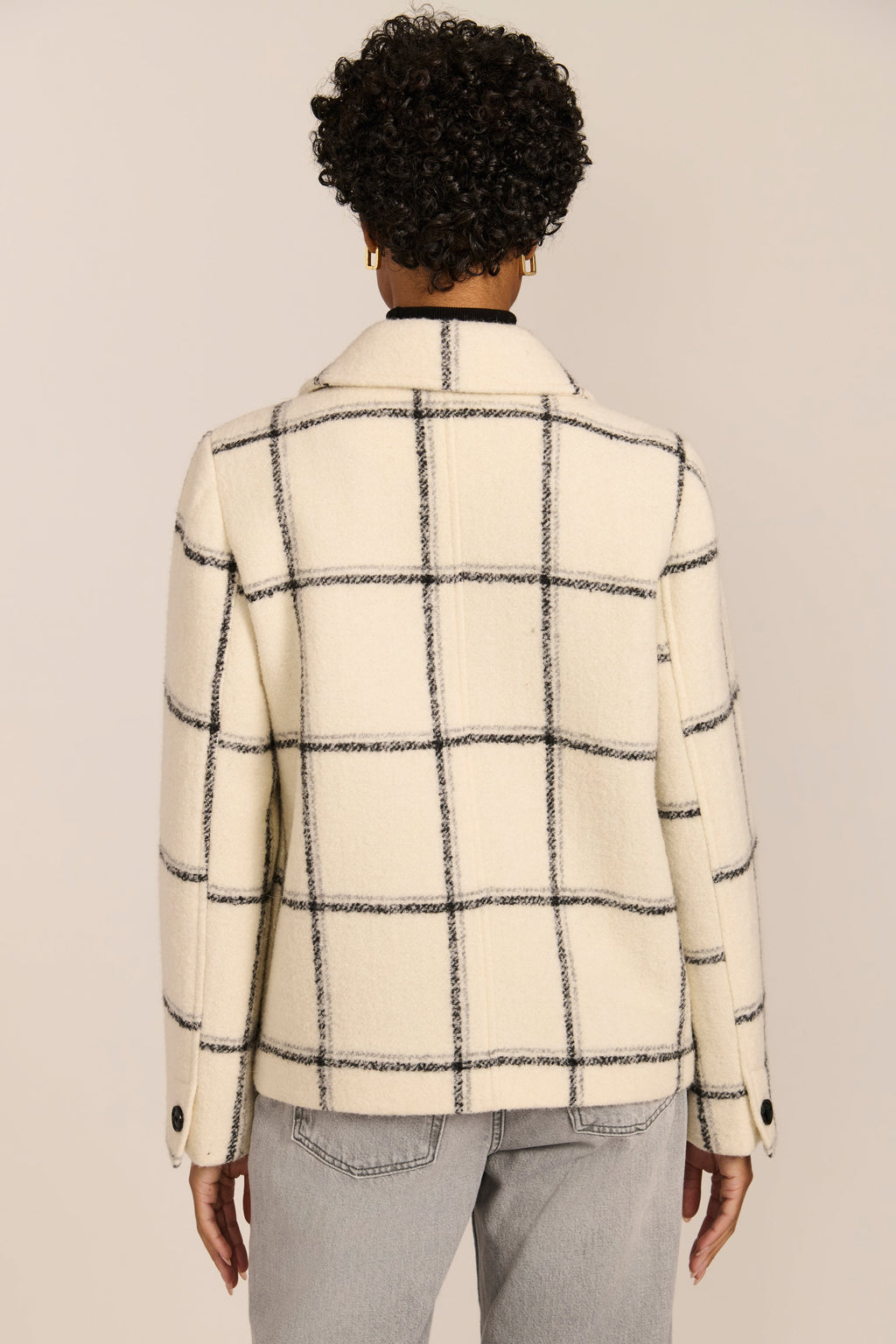 Double-Breasted Bouclé Jacket – Casual Wear, Stylish Layering